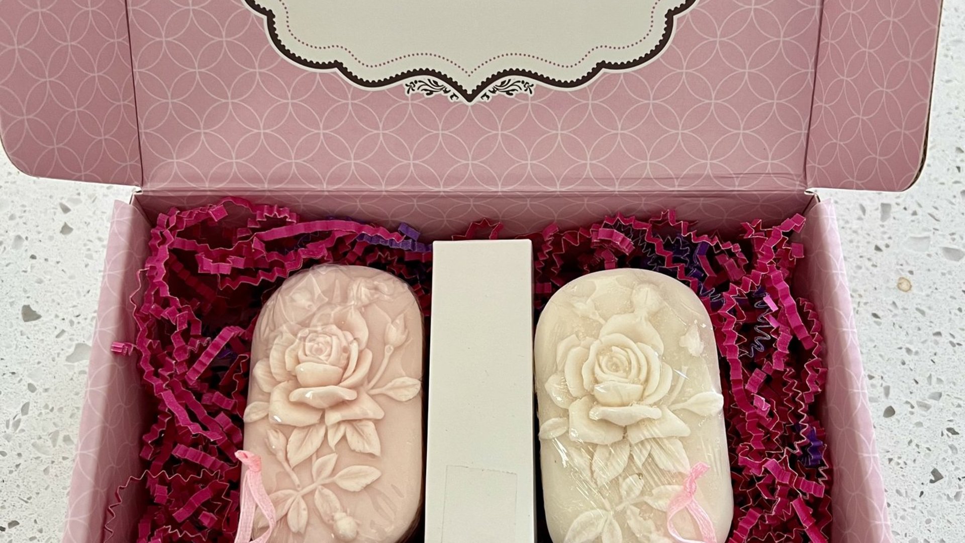 Rose perfume and soap set
