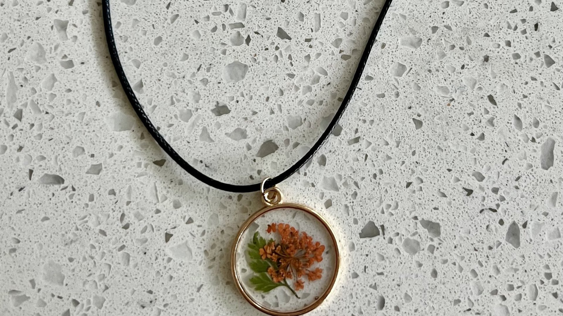Orange Flower Necklace