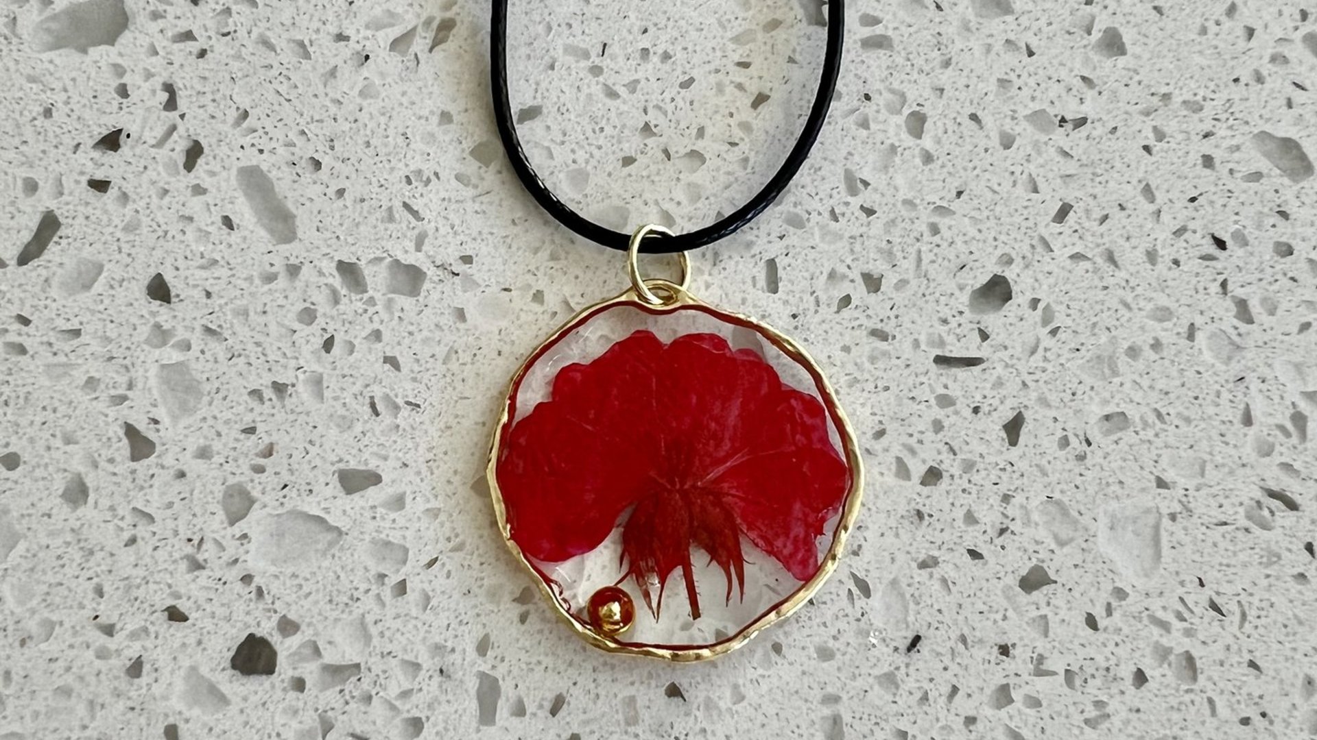 Red Flower Necklace