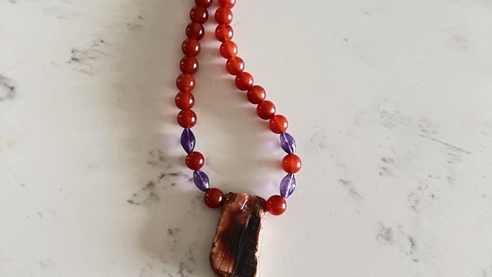 Carnelian and Agate Necklace