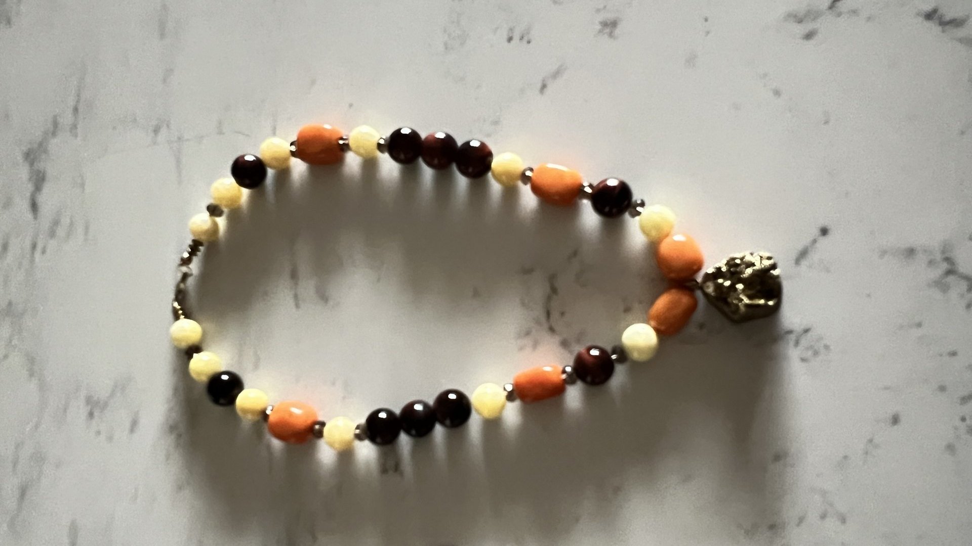  Beaded Pyrite Necklace