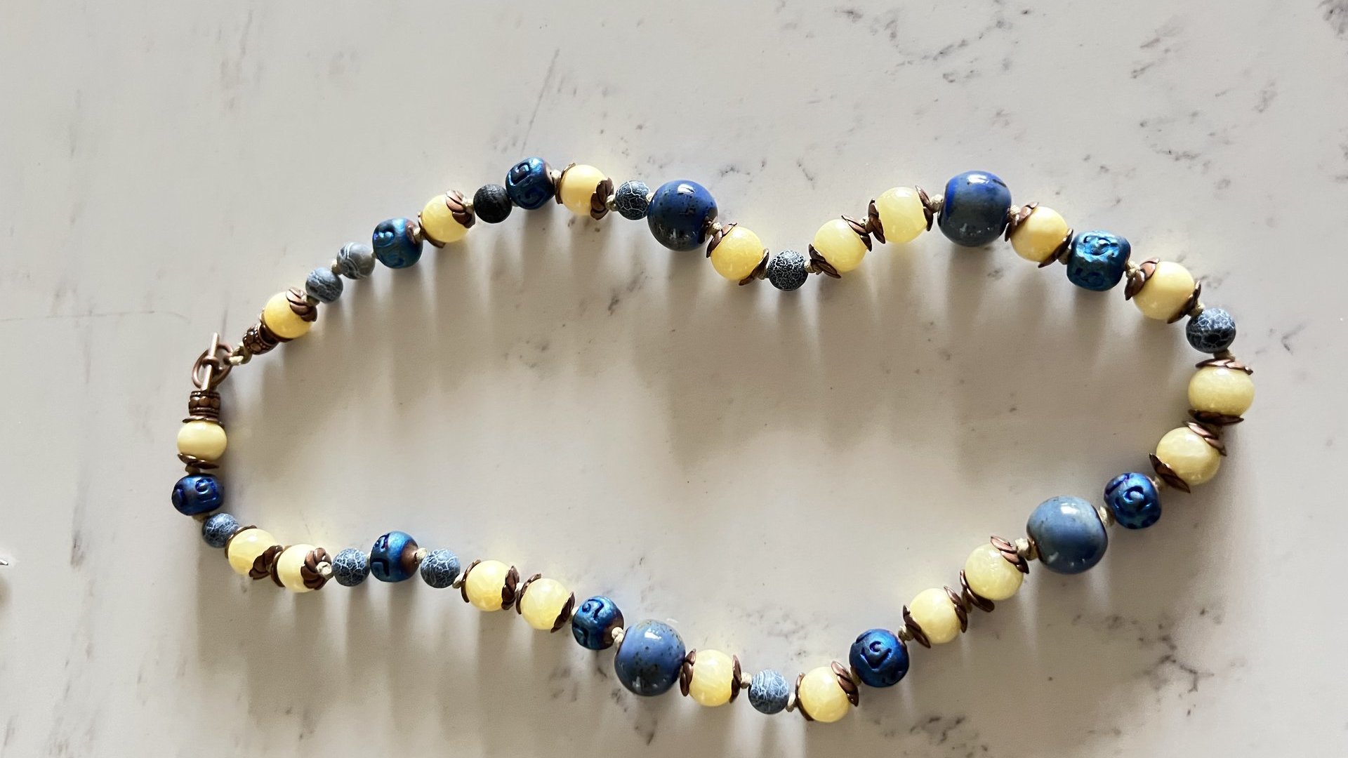 Hong Kong flower Beaded Necklace