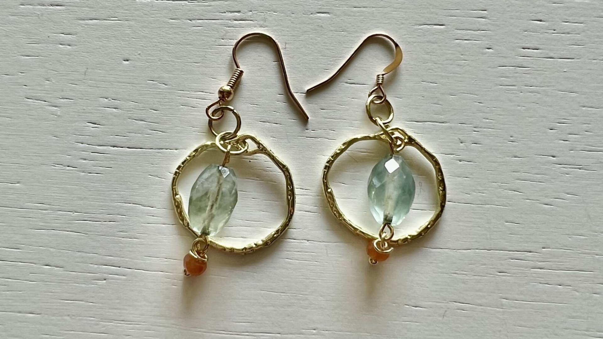Fluorite Circle Earrings