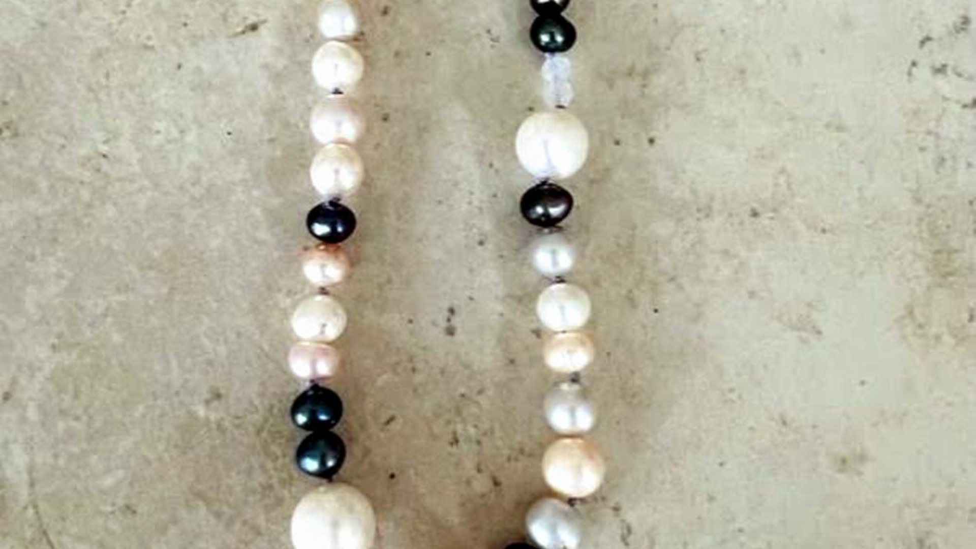 River Bead Knotted Necklace