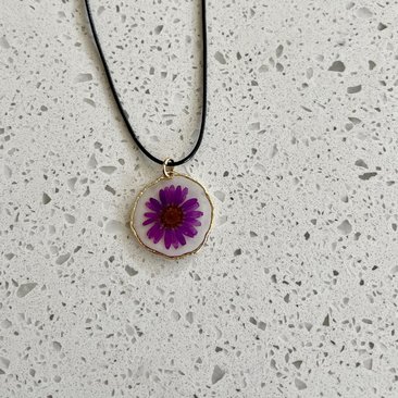 Purple Flower Necklace (sold)