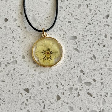 Yellow Flower Necklace (sold)