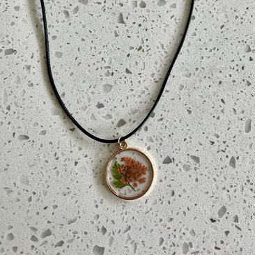 Orange Flower Necklace