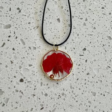Red Flower Necklace