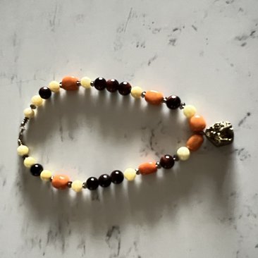  Beaded Pyrite Necklace