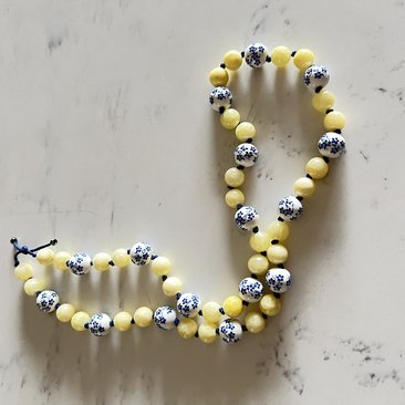 Hong Kong flower Beaded Necklace