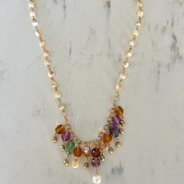 Edwardian Crystal and Mother of Pearl