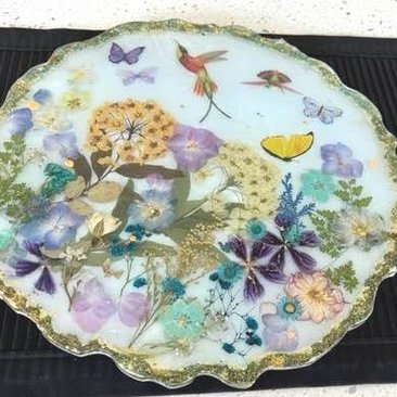 Country Garden Resin Tray (sold)