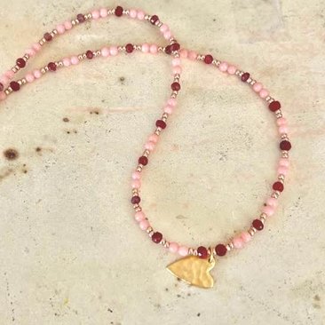 Ruby and Heart Choker Necklace